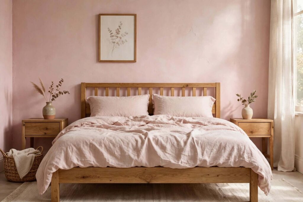 Combine Pink With Natural Wood