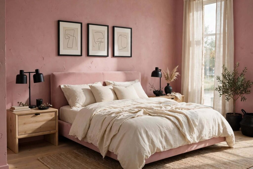 Create a Modern Pink and Black Bedroom