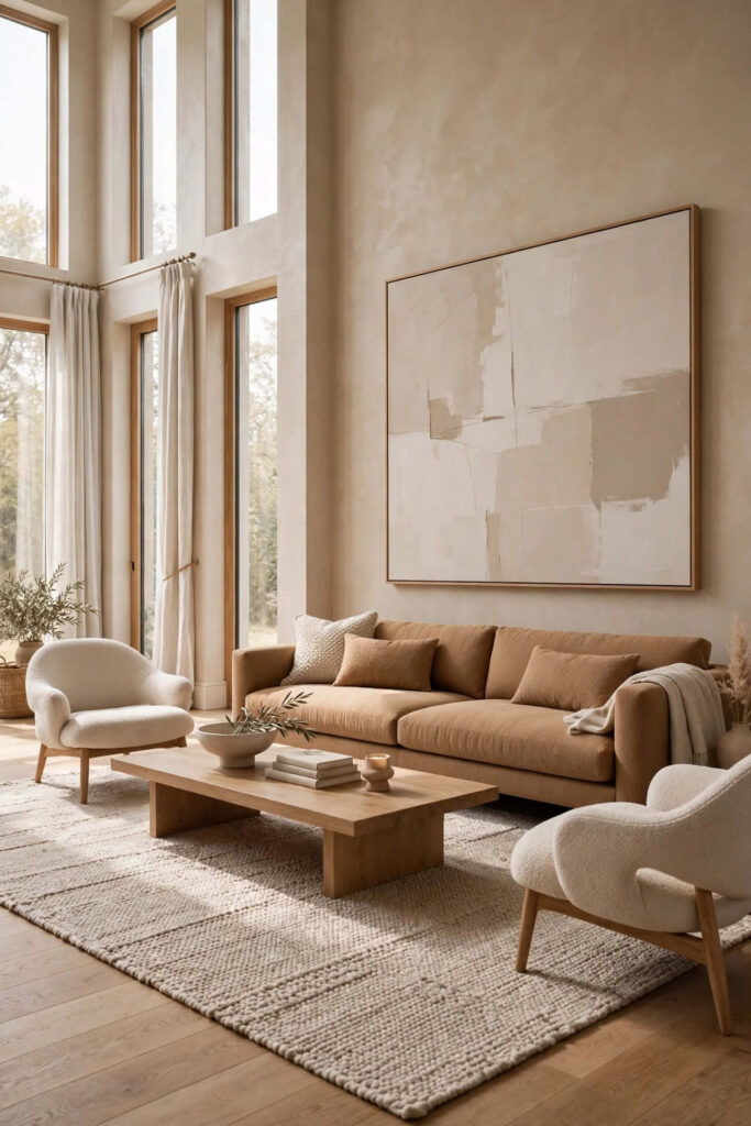Use a Long Sofa to Emphasize the Room's Architecture