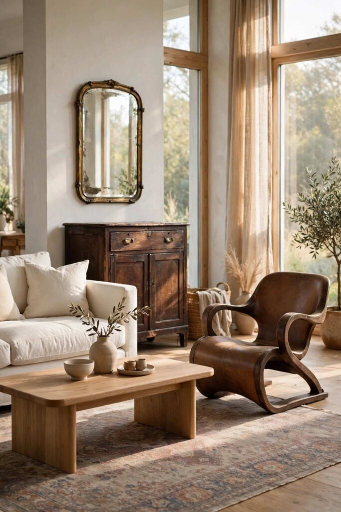 Combine Modern Furniture With Vintage Accents