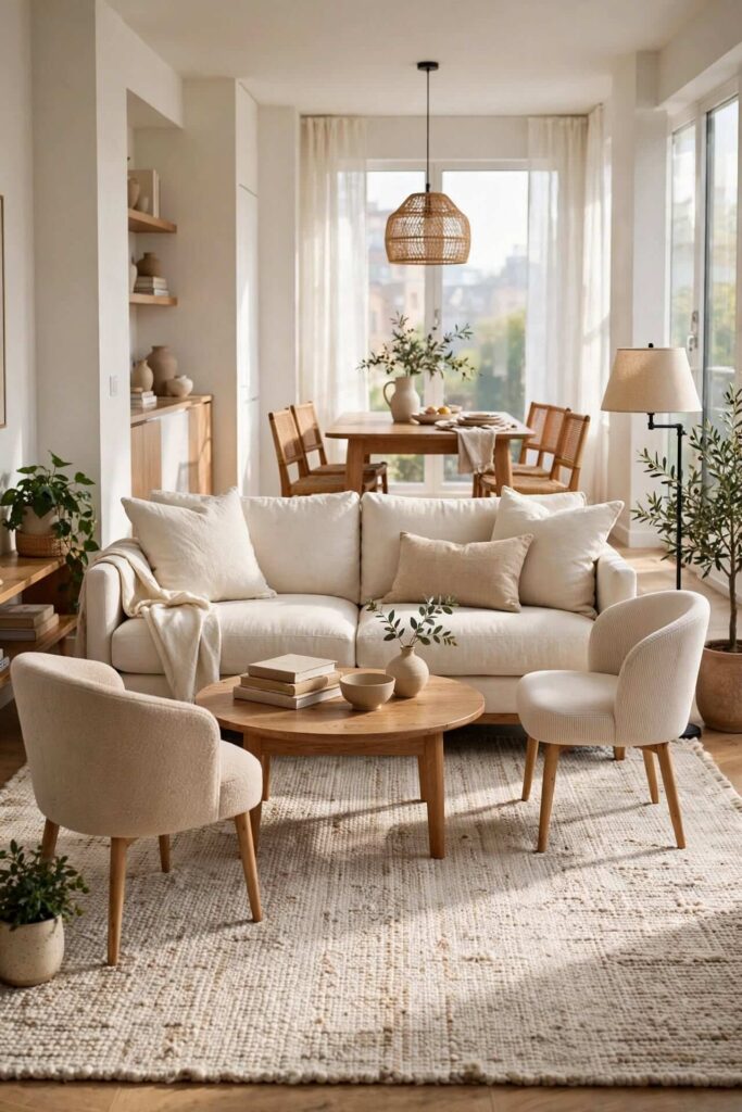 Bring in Medium-Toned Wood for Warmth