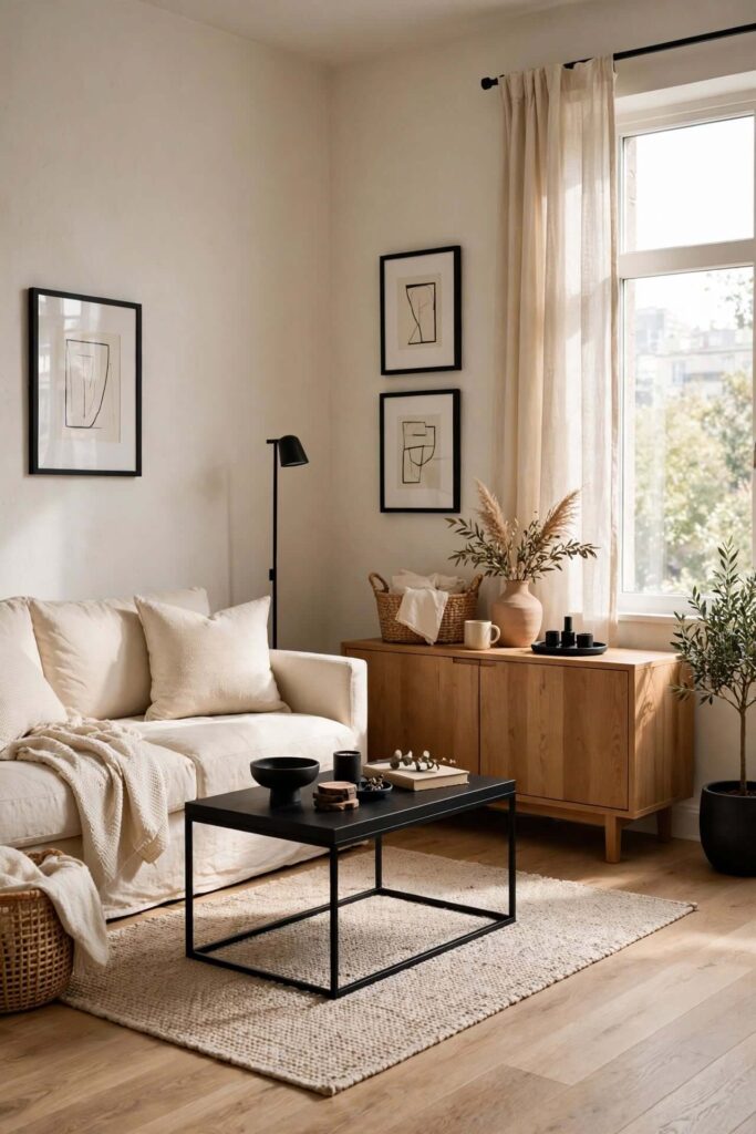 Use Black Accents for Modern Contrast