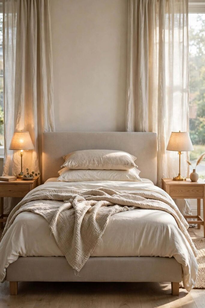 Use Curtains to Soften the Windows