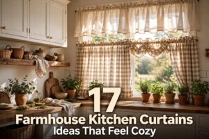 17 Farmhouse Kitchen Curtains Ideas That Feel Cozy